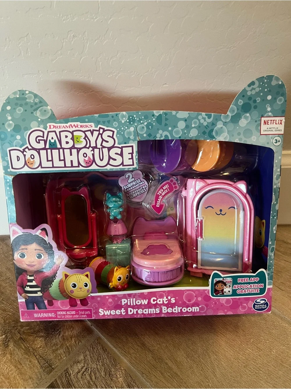 Gabby's Dollhouse Pillow Cat's Sweet Dreams Bedroom playset $25 NIB